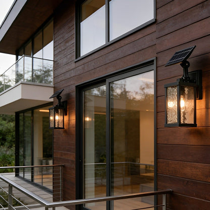 Rustic Rectangular Waterproof Outdoor LED Porch Wall Lights