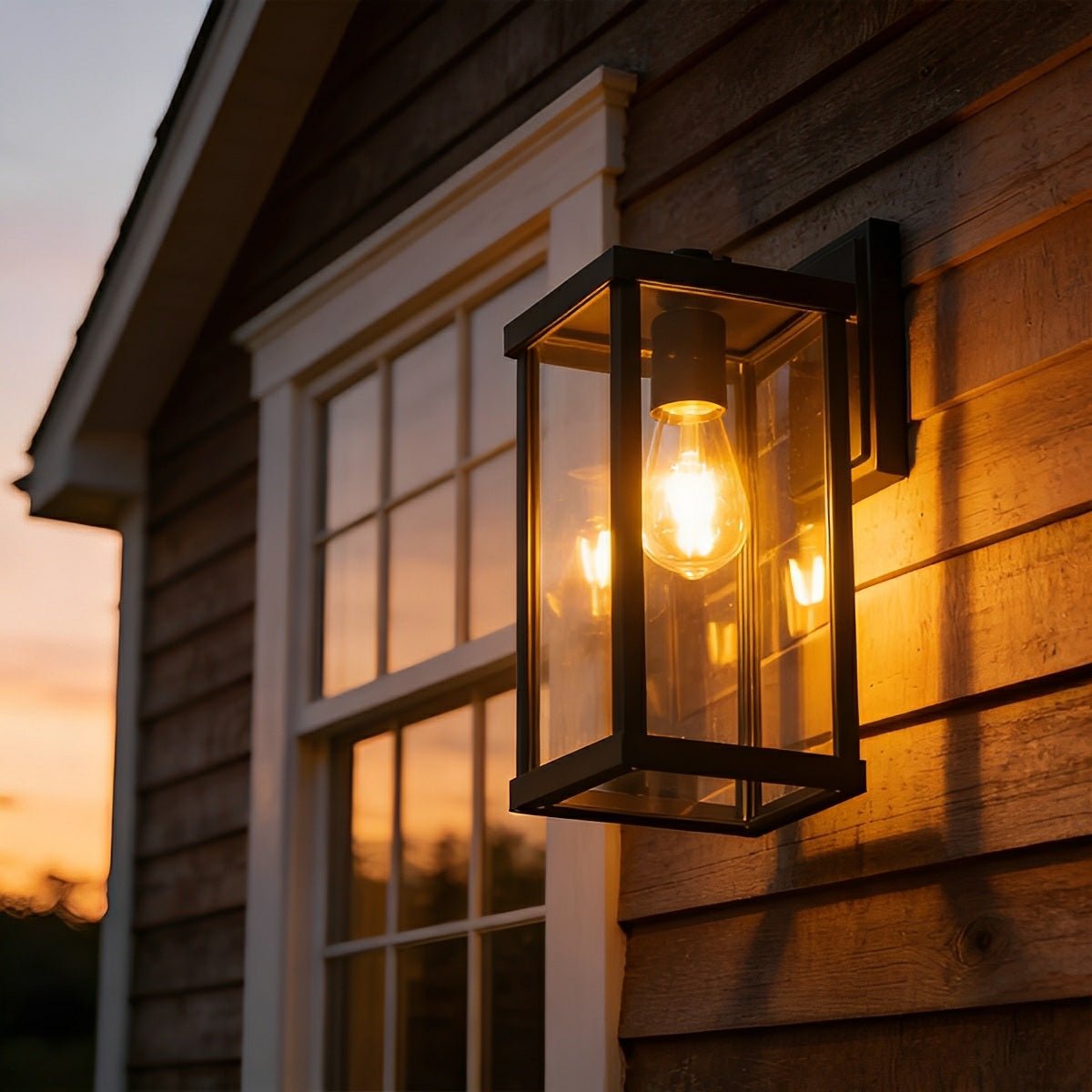 Rustic Rectangular Waterproof Outdoor LED Porch Wall Lights - Flare Shack
