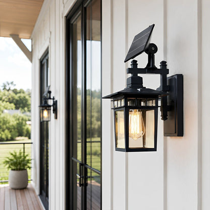 Rustic Square Waterproof Outdoor LED Porch Wall Light