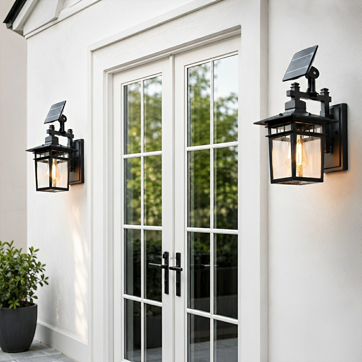 Rustic Square Waterproof Outdoor LED Porch Wall Light