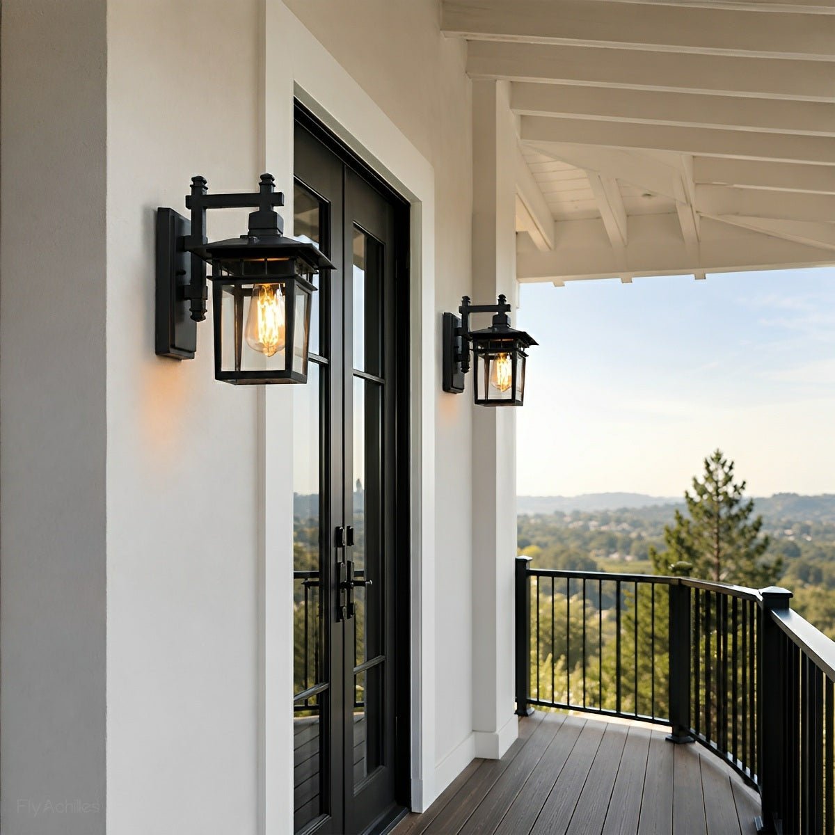 Rustic Square Waterproof Outdoor LED Porch Wall Light