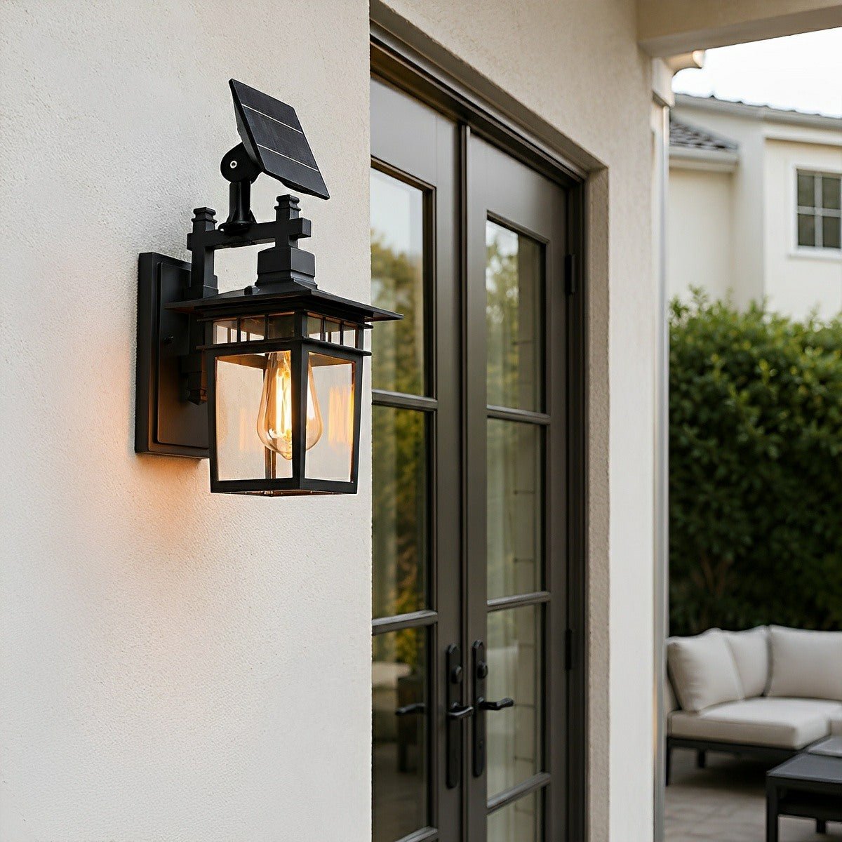 Rustic Square Waterproof Outdoor LED Porch Wall Light