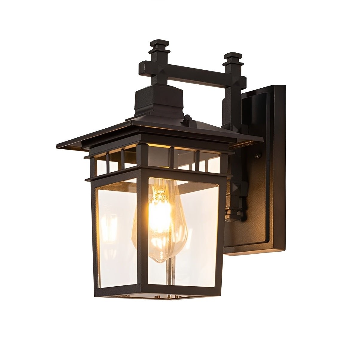 Rustic Square Waterproof Outdoor LED Porch Wall Light