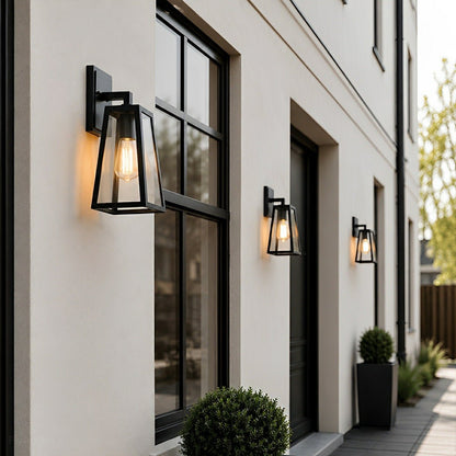 Rustic Trapezoid Waterproof Outdoor LED Porch Wall Light