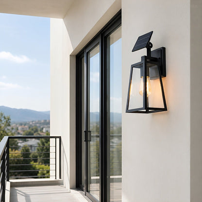 Rustic Trapezoid Waterproof Outdoor LED Porch Wall Light