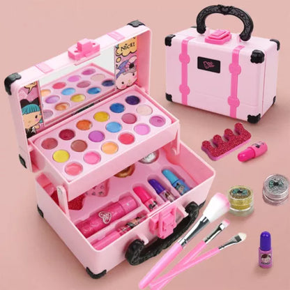 Princess Makeup Play Set for Kids - Safe, Non-Toxic Cosmetic Kit with Lipstick & Eye Shadow