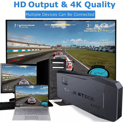 4K TV Game Stick 64GB Retro Gaming Console – TikTok Viral Fall 2025, 20,000+ Games, Includes 2 Wireless Controllers