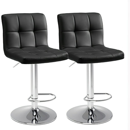 Set of 2 Ergonomic Adjustable Swivel Bar Stools