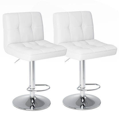 Set of 2 Ergonomic Adjustable Swivel Bar Stools