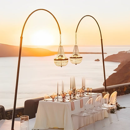 Set of 2 Luxury Waterproof Outdoor Wedding Crystal Chandeliers - Flare Shack