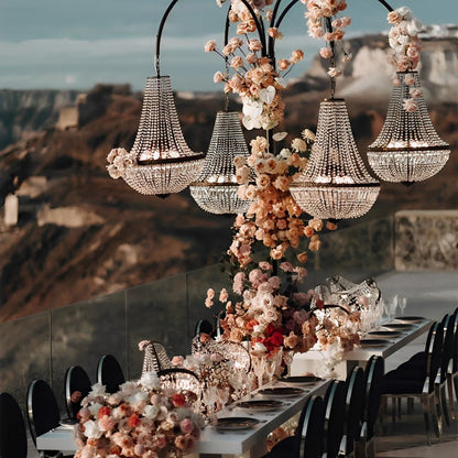 Set of 2 Luxury Waterproof Outdoor Wedding Crystal Chandeliers - Flare Shack