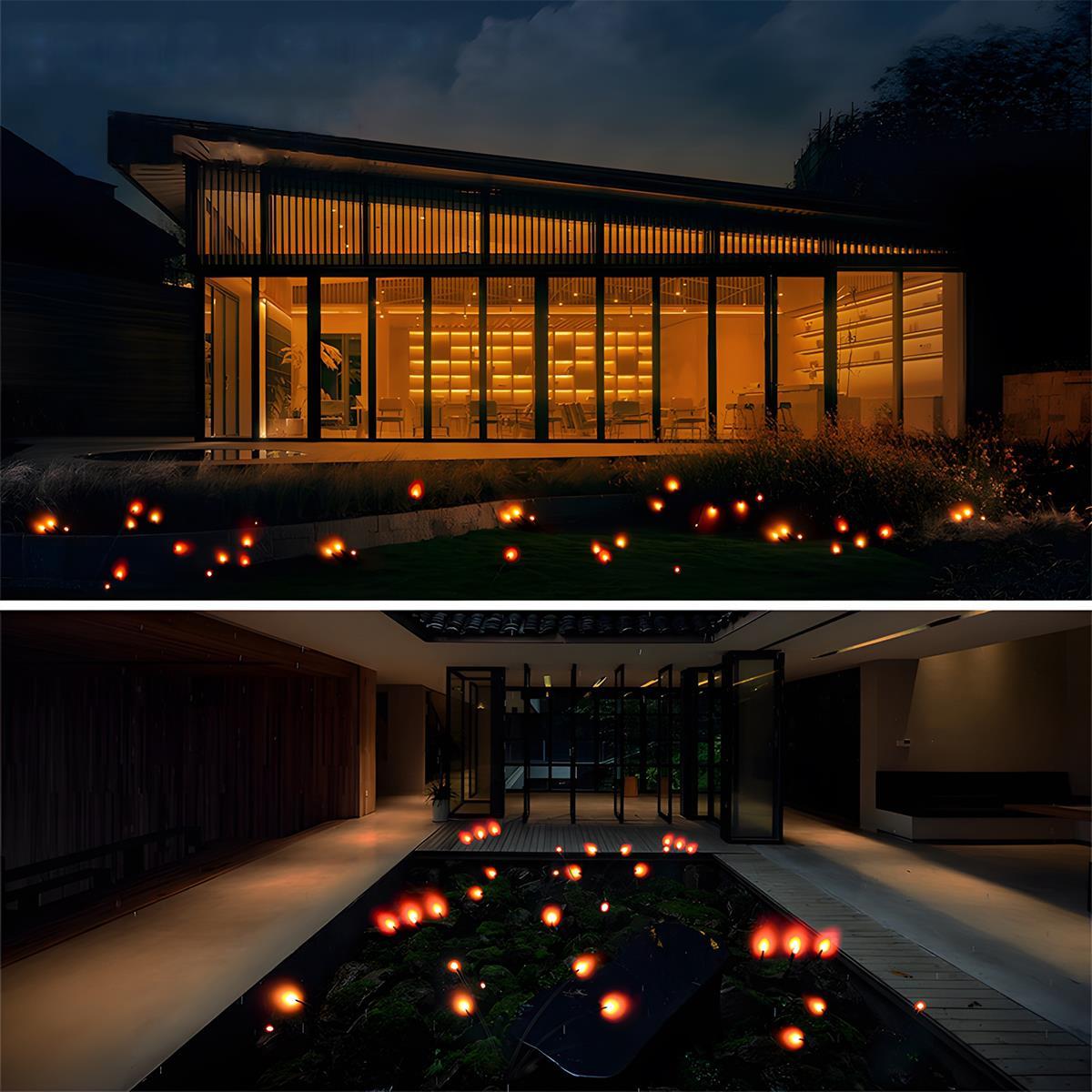 Set of 4 Low Voltage 12V Waterproof 6-LED Firefly Outdoor Lawn Lights