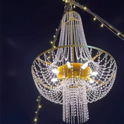 Set of 4 Luxury Waterproof Outdoor Wedding Crystal Chandeliers - Flare Shack