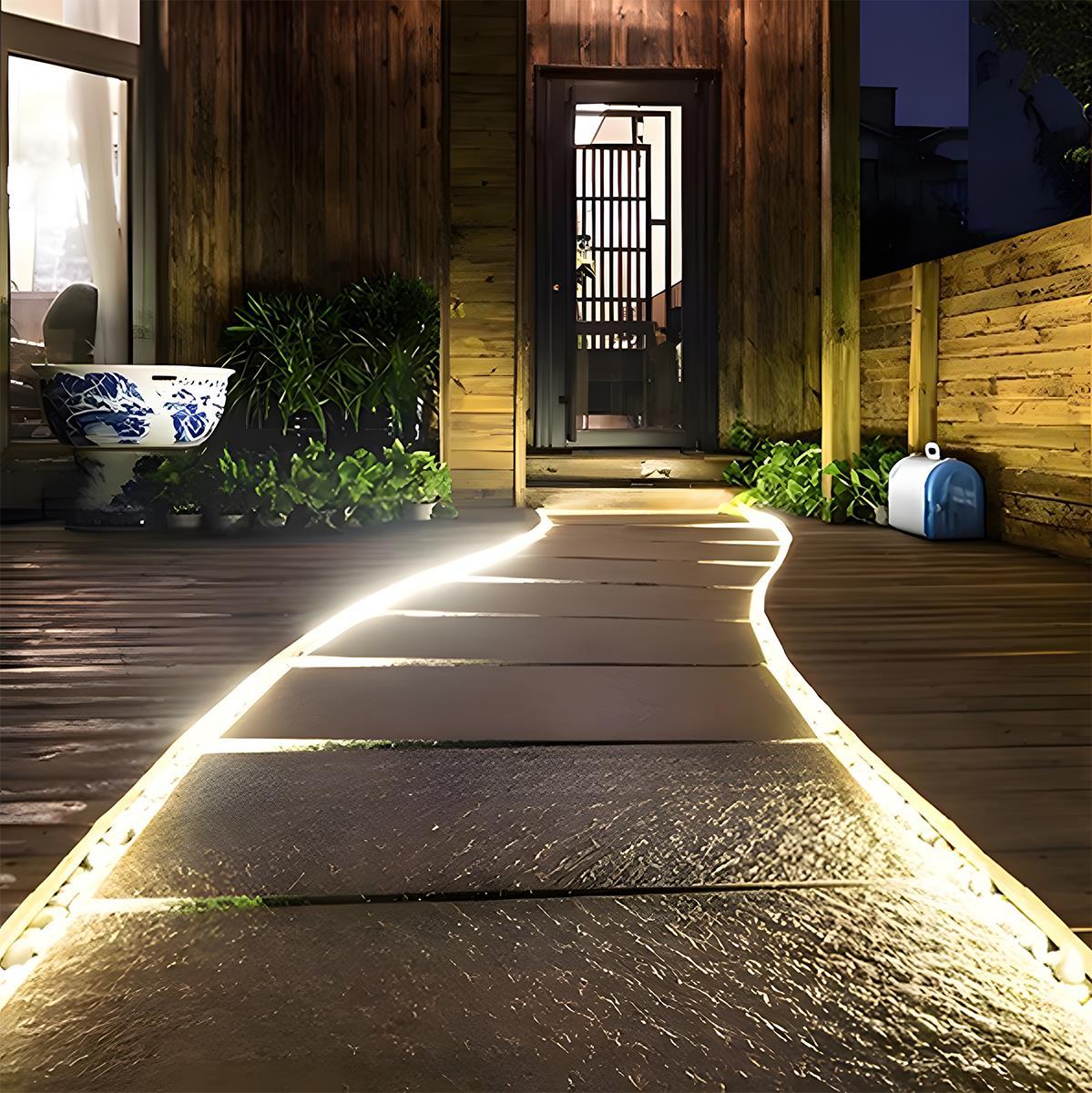 Solar COB DIY Waterproof Outdoor Recessed LED Flexible Linear Light - Flare Shack