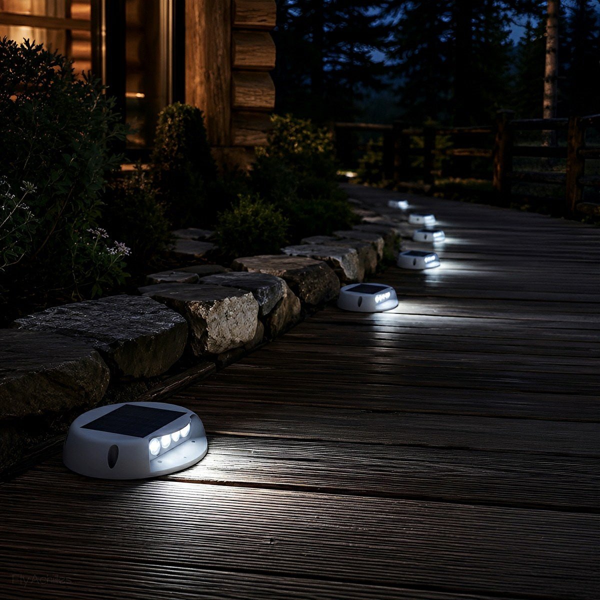Solar Deck Stair Lights LED Outdoor Step Lights - Flare Shack