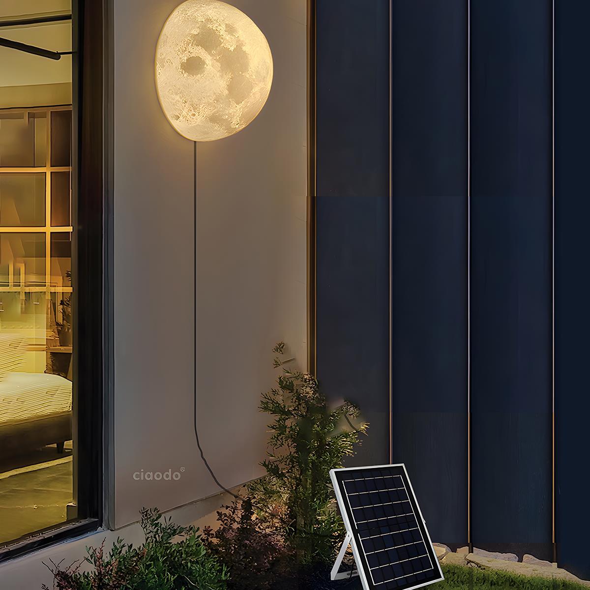Solar Hemisphere Moon Waterproof Outdoor Porch LED Exterior Wall Lights - Flare Shack