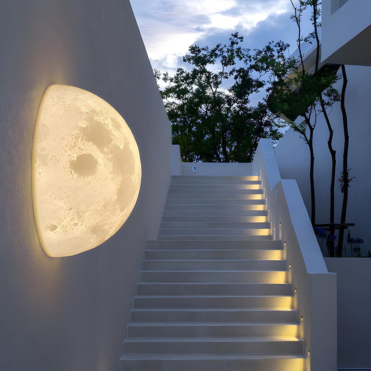 Solar Hemisphere Moon Waterproof Outdoor Porch LED Exterior Wall Lights - Flare Shack