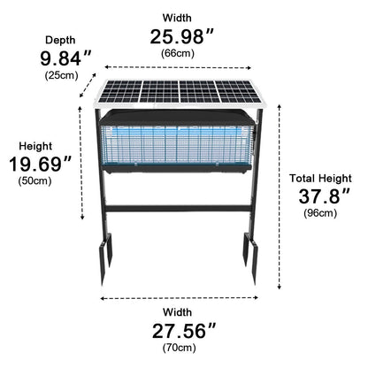 Solar Mosquito Killer Lamp with LED Outdoor Bug Zapper Light