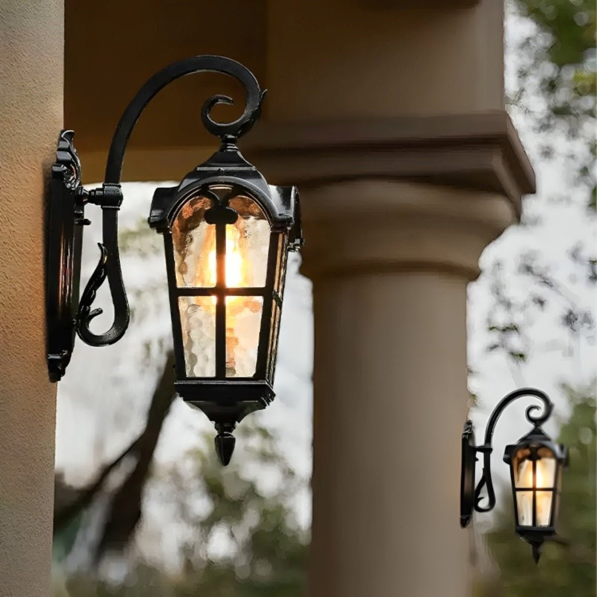 Solar Rustic Ancient Rome Cross Waterproof Outdoor LED Porch Wall Light - Flare Shack