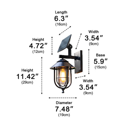 Rustic Birdcage Waterproof Outdoor LED Porch Wall Light