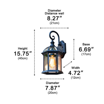 Rustic Gazebo Waterproof Outdoor LED Porch Wall Lights