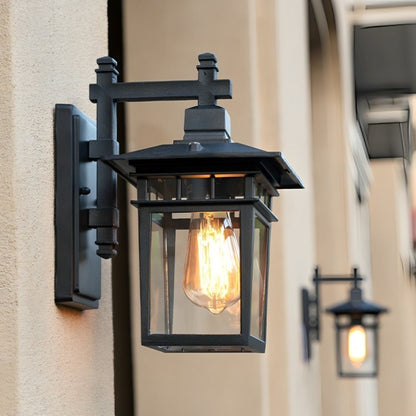 Solar Rustic Square Waterproof Outdoor LED Porch Wall Light - Flare Shack