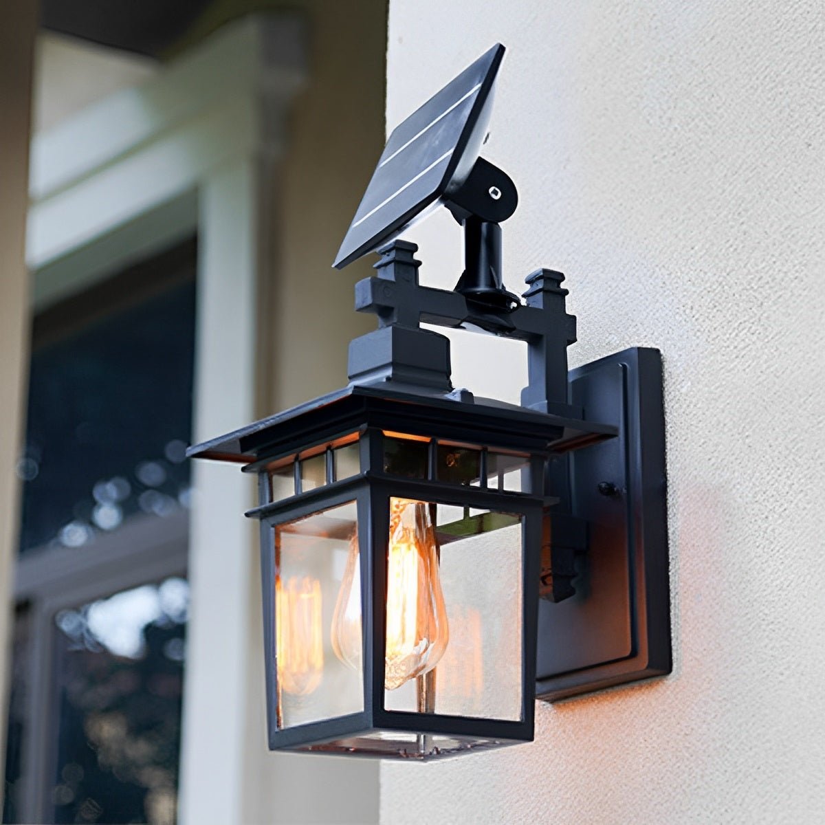 Solar Rustic Square Waterproof Outdoor LED Porch Wall Light - Flare Shack