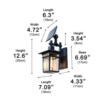 Rustic Square Waterproof Outdoor LED Porch Wall Light