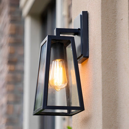 Solar Rustic Trapezoid Waterproof Outdoor LED Porch Wall Light - Flare Shack