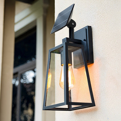 Solar Rustic Trapezoid Waterproof Outdoor LED Porch Wall Light - Flare Shack