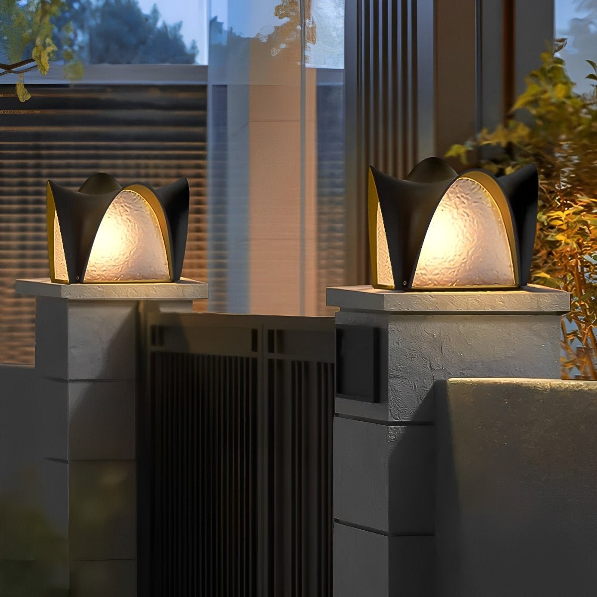 Solar Waterproof Black LED Outdoor Post Light - Flare Shack