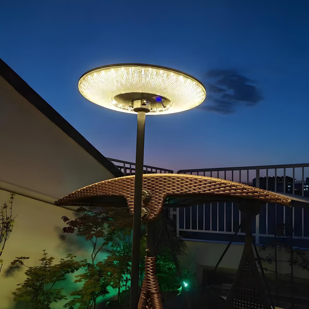 Solar Waterproof Dish Moving & Lifting Outdoor LED Floor Lamps - Flare Shack