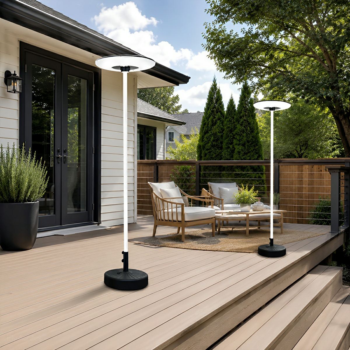 Solar Waterproof Dish Moving & Lifting Outdoor LED Floor Lamps