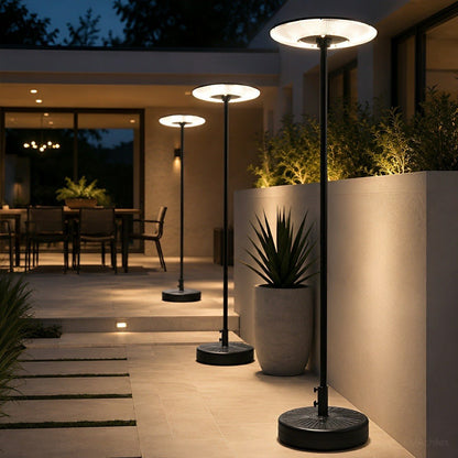 Solar Waterproof Dish Moving & Lifting Outdoor LED Floor Lamps