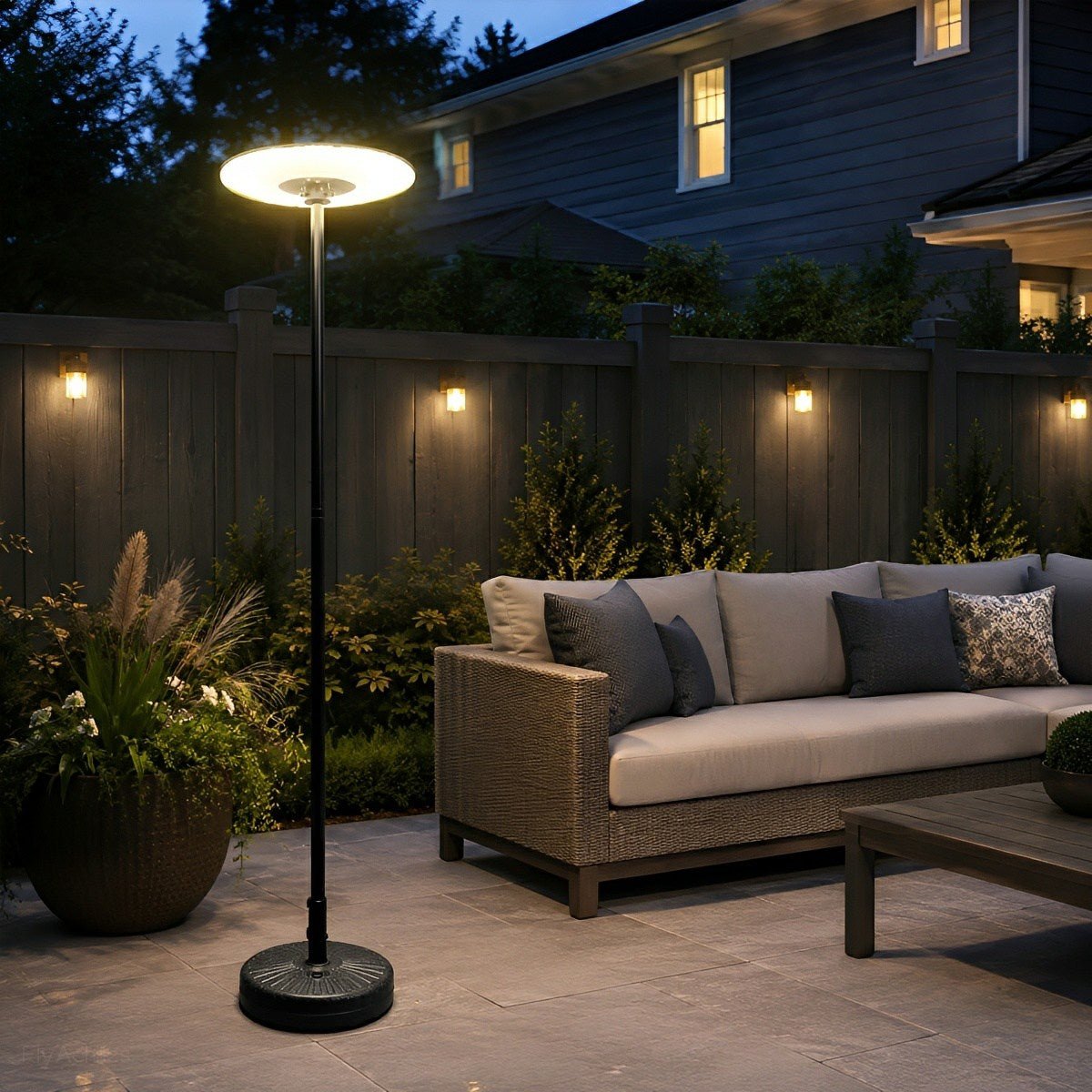 Solar Waterproof Dish Moving & Lifting Outdoor LED Floor Lamps