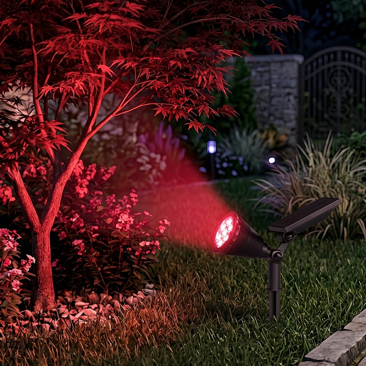 Solar Waterproof LED Landscape Tree Lighting Outdoor Spot Light - Flare Shack