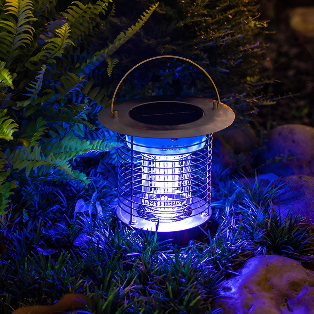 Solar Waterproof LED Outdoor Mosquito Bug Zapper Killer Hanging Lantern Rechargeable - Flare Shack