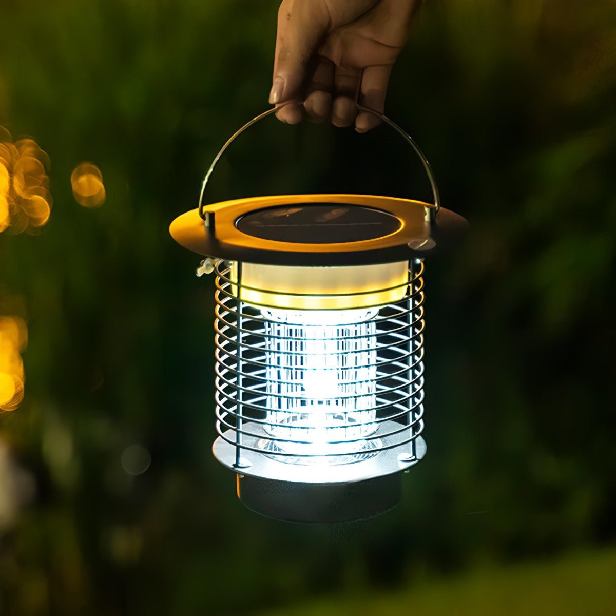 Solar Waterproof LED Outdoor Mosquito Bug Zapper Killer Hanging Lantern Rechargeable - Flare Shack