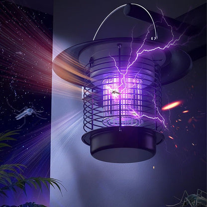 Solar Waterproof LED Outdoor Mosquito Bug Zapper Killer Hanging Lantern Rechargeable
