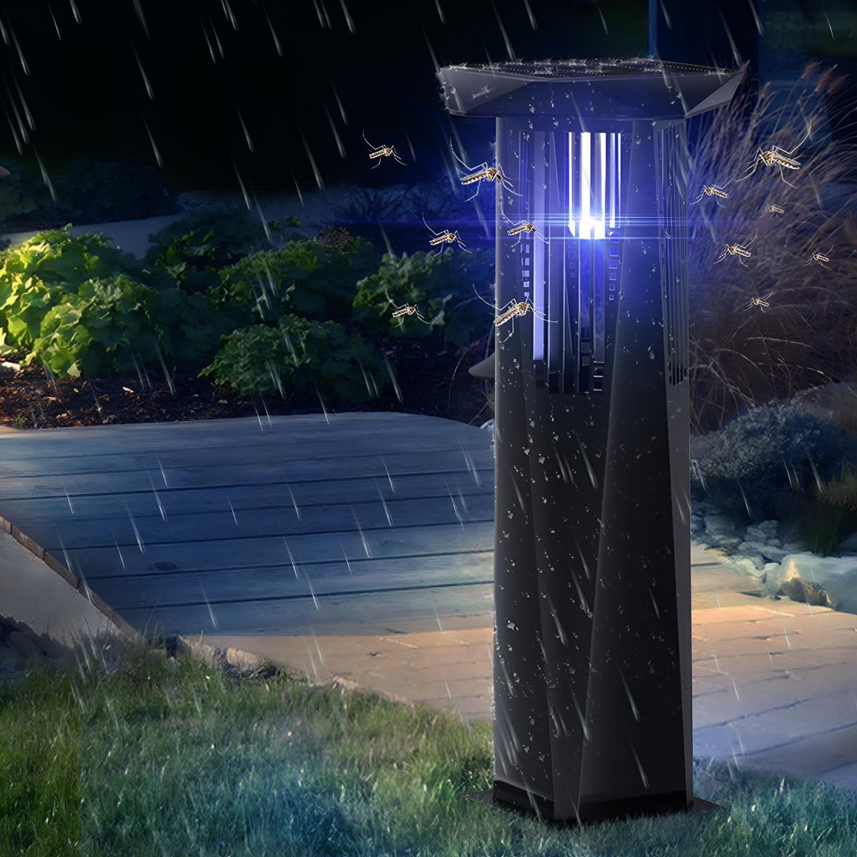 Solar Waterproof LED Outdoor Mosquito Bug Zapper Killer Lawn Lights - Flare Shack