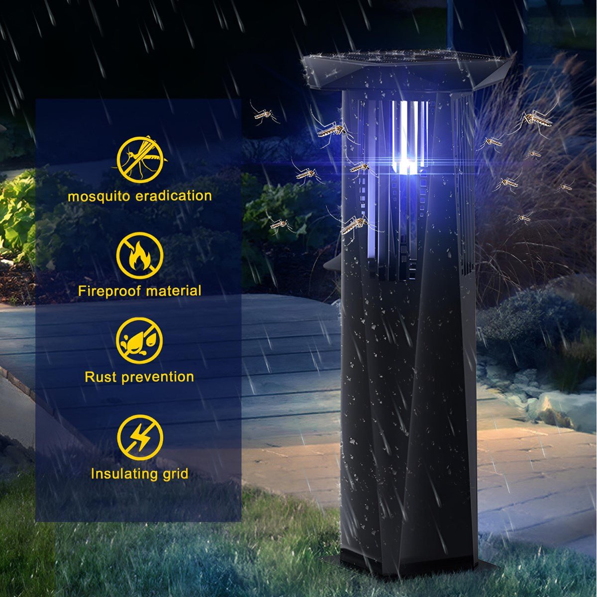 Solar Waterproof LED Outdoor Mosquito Bug Zapper Killer Lawn Lights - Flare Shack
