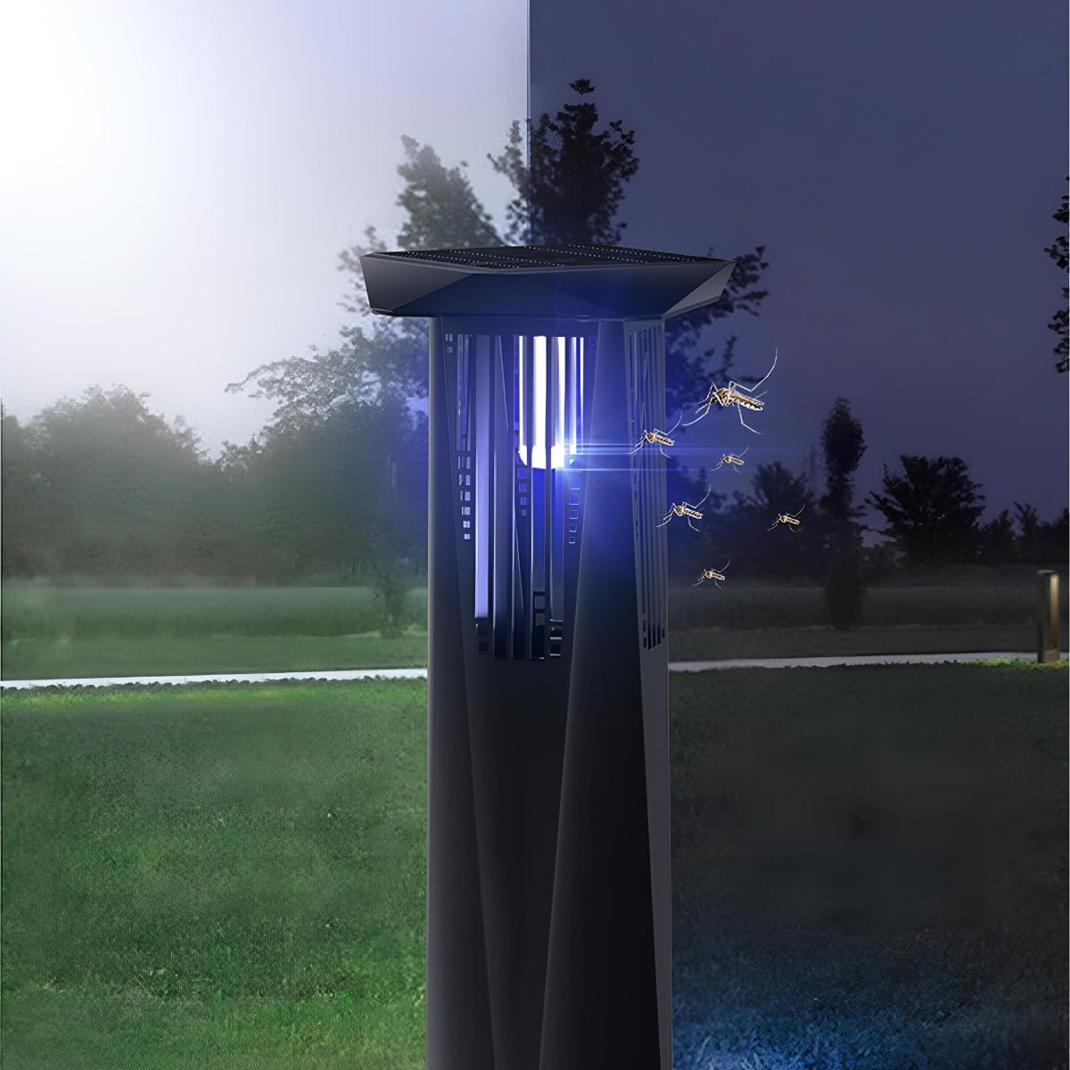 Solar Waterproof LED Outdoor Mosquito Bug Zapper Killer Lawn Lights