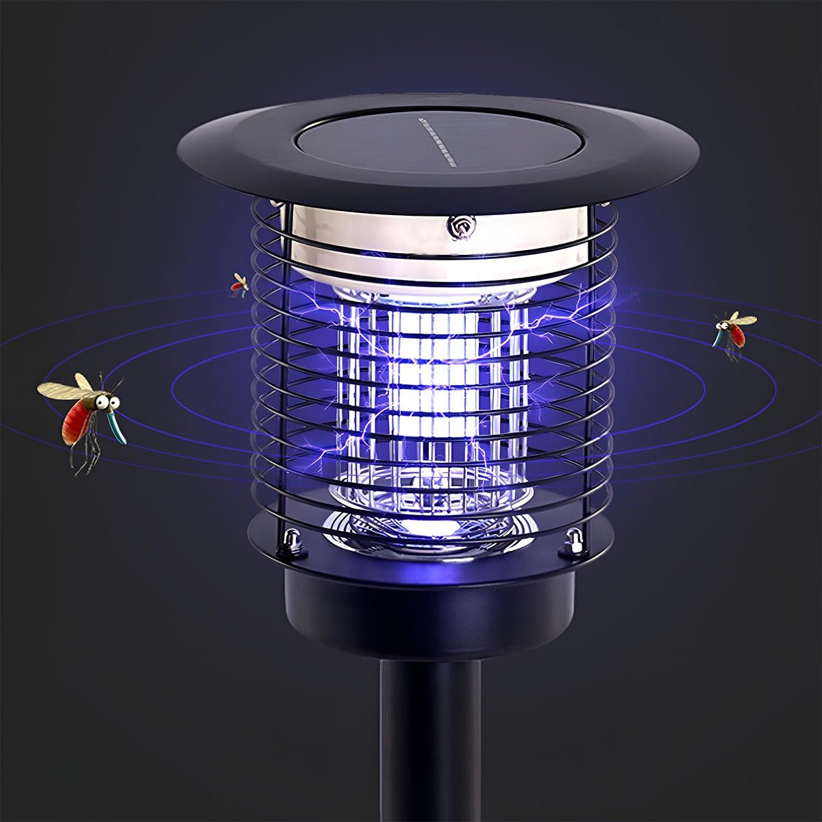 Solar Waterproof LED Outdoor Mosquito Bug Zapper Killer Lawn Pillar Lights - Flare Shack