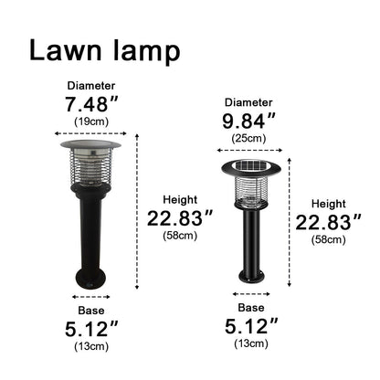 Solar Waterproof LED Outdoor Mosquito Bug Zapper Killer Lawn Pillar Lights