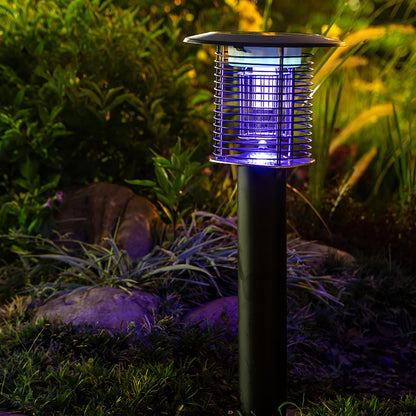 Solar Waterproof LED Outdoor Mosquito Bug Zapper Killer Lawn Pillar Lights - Flare Shack
