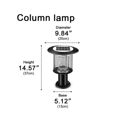 Solar Waterproof LED Outdoor Mosquito Bug Zapper Killer Post light Rechargeable