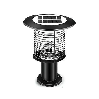 Solar Waterproof LED Outdoor Mosquito Bug Zapper Killer Post light Rechargeable
