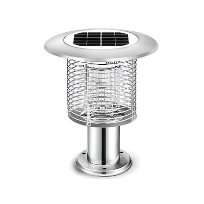 Solar Waterproof LED Outdoor Mosquito Bug Zapper Killer Post light Rechargeable