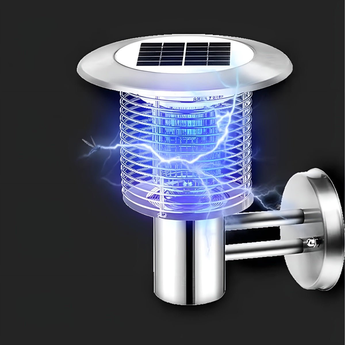 Solar Waterproof LED Outdoor Mosquito Bug Zapper Killer Wall Lights Rechargeable