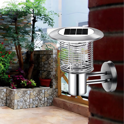 Solar Waterproof LED Outdoor Mosquito Bug Zapper Killer Wall Lights Rechargeable